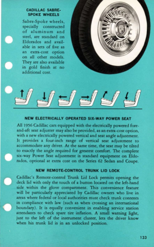1956 Cadillac Salesmans Data Book Page 144